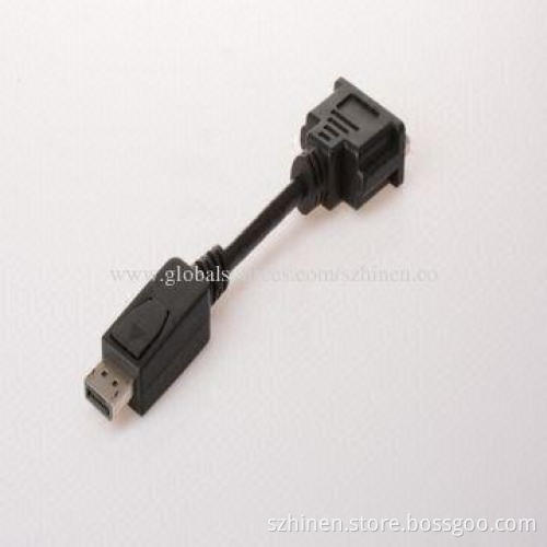 DisplayPort to DVI Cable Adapter, 15CM W/IC DP Adapter, 1,080P Video Resolution